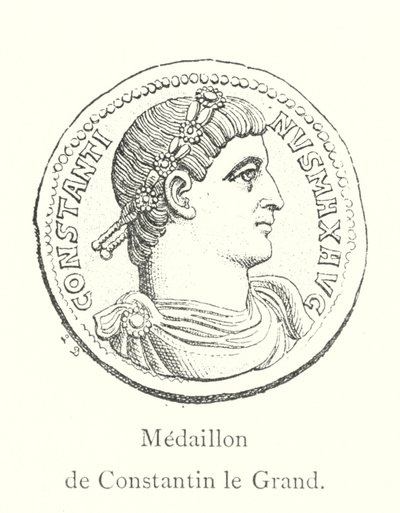 Medalion Konstantyna Wielkiego (grafika) autorstwa Italian School