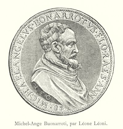 Michel-Ange Buonarroti, par Leone Leoni (grafika) autorstwa Italian School