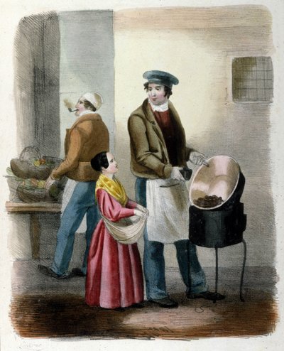 Milanese Metier: sprzedawca kasztanów. autorstwa Italian School