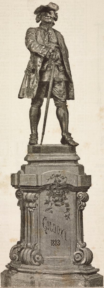 Pomnik Carlo Goldoniego (1707-1793) autorstwa Antonio dal Zotto, odsłonięty 20 grudnia autorstwa Italian School