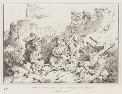 Śmierć administratora generalnego Caterino Cornaro w Candia autorstwa Italian School