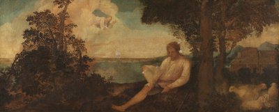 Mojżesz i gorejący krzew, ok. 1500-30 autorstwa Italian School