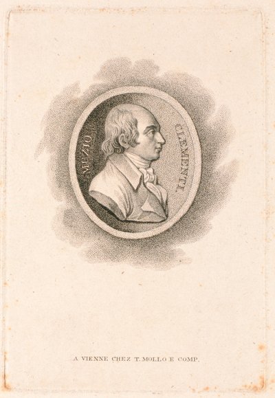 Muzio Clementi (1752-1832) (mezzotinta) autorstwa Italian School