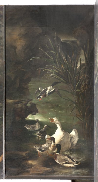 Mit Orfeusza: łabędź i kaczki, ok.1650-60 autorstwa Italian School