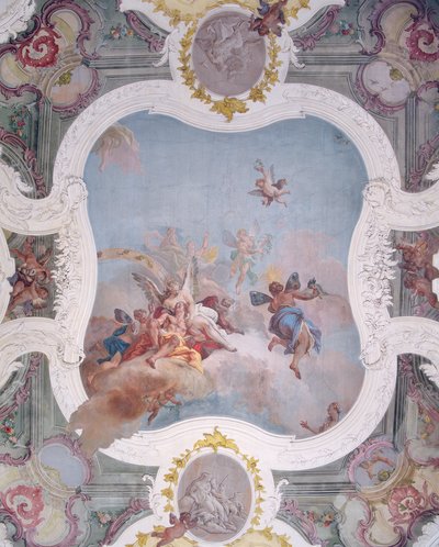 Scena mitologiczna ze zodiakiem autorstwa Italian School