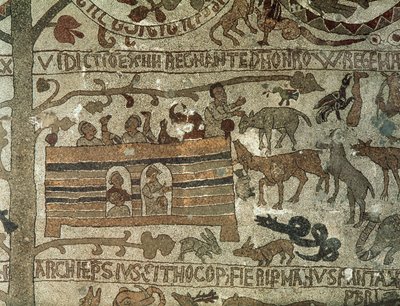 Arka Noego, 1166 (mozaika) autorstwa Italian School