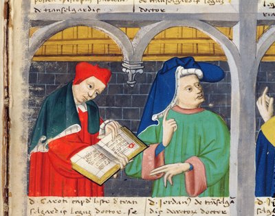 Szlachcic i prawnik trzymający otwartą księgę autorstwa Italian School