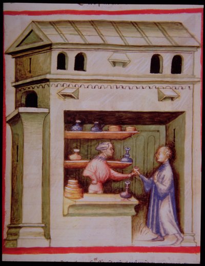 Nova 2644 fol.95r Syrop octowy, z Tacuinum Sanitatis autorstwa Italian School