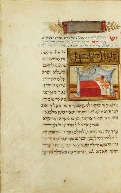 Page from a Machzor, Tuscany, probably Florence   1417655   pl       polish Successfully Translated  Original: The Statute Law, Study for Right Panel of "The Reign of Law," Frieze for Appellate Court, New York Translat: The Statute Law, Study for Right Pan autorstwa Italian School
