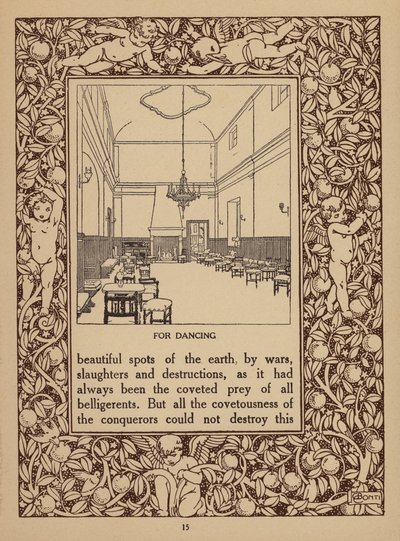 Strona z broszury hotelu San Domenico Palace, Taormina (litografia) autorstwa Italian School