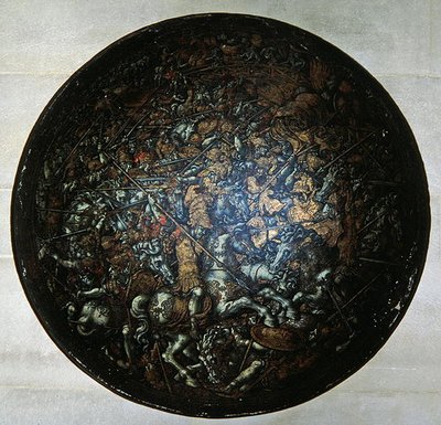 Korowód Tarcza ze scenami z historii Rzymu (malowane drewno) autorstwa Italian School
