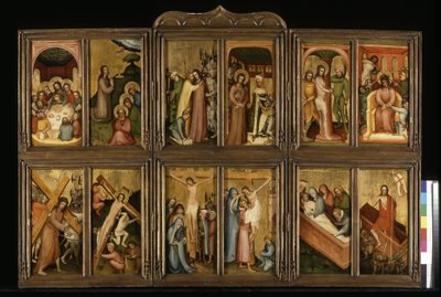 Pasja Chrystusa, ok. 1400 r. (tempera i złoto na drewnie) autorstwa Italian School