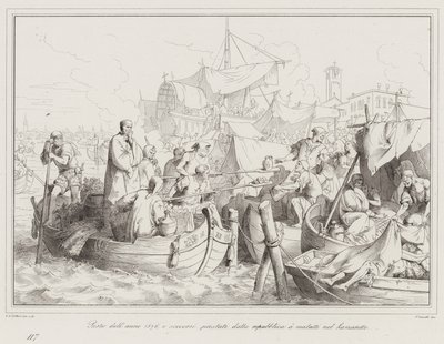 Plaga roku 1576 i ulga republiki udzielana chorym w lazarecie autorstwa Italian School