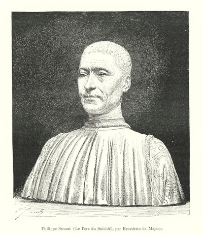 Philippe Strozzi, Le Pere du Suicide, par Benedetto da Majano (grafika) autorstwa Italian School