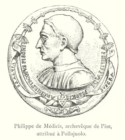 Philippe de Medici, archèveque de Pise, atrybut Pollaiuolo (rycina) autorstwa Italian School