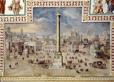 Piazza Colonna, Rzym autorstwa Italian School
