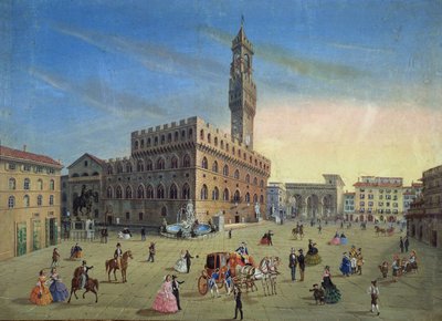 Piazza Signoria, Florencja autorstwa Italian School