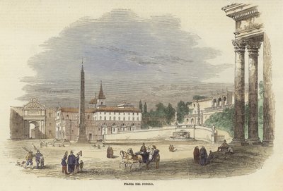 Piazza del Popolo autorstwa Italian School