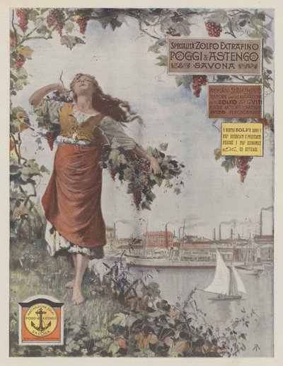 Poggi  Astengo (druk kolorowy) autorstwa Italian School