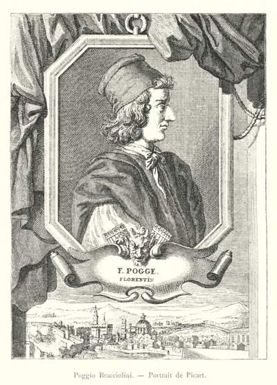 Poggio Bracciolini, Portret Picarta (rycina) autorstwa Italian School