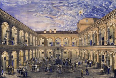 Więźniowie polityczni w forcie Civita Castellana w nocy z 21 czerwca 1846 udzielili amnestii z okazji koronacji papieża Piusa IX (lit z wc) autorstwa Italian School