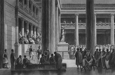 Pompeje: Bazylika (lito) autorstwa Italian School