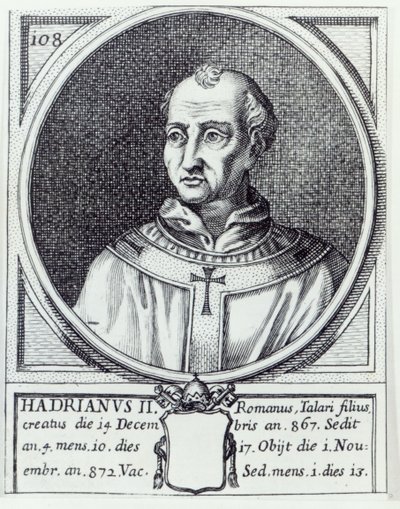 Papież Hadrian II autorstwa Italian School