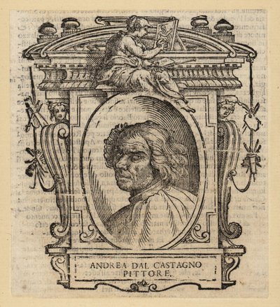 Portret Andrei dal Castagno, włoskiego malarza z Florencji, ok. 1419-1457 r. autorstwa Italian School