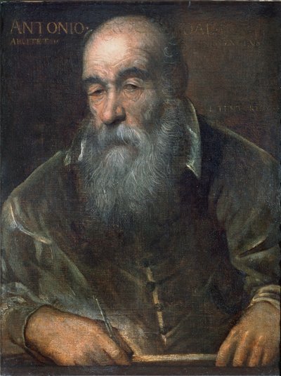 Portret Antonio da Ponte (1512-97) (zbudował most Rialto) autorstwa Italian School