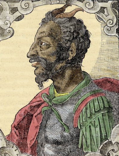 Portret Attyli z dzieła Bernardino Corio „Elogia Virorum Illustris”, Mediolan XVI wiek. autorstwa Italian School