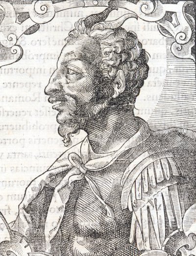 Portret Attyli z dzieła Bernardino Corio „Elogia Virorum Illustris”, Mediolan XVI wiek. autorstwa Italian School