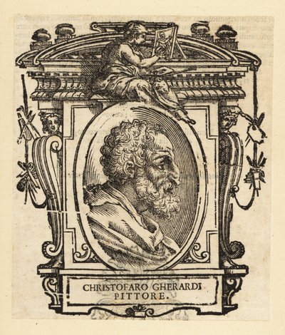 Portret Cristofano Gherardiego lub Cristoforo Gherardiego, znanego również jako il Doceno, włoskiego malarza okresu późnorenesansowego lub manierystycznego, działającego głównie we Florencji i Toskanii autorstwa Italian School