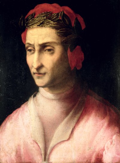 Portret Dantego Alighieri (1265-1321) autorstwa Italian School