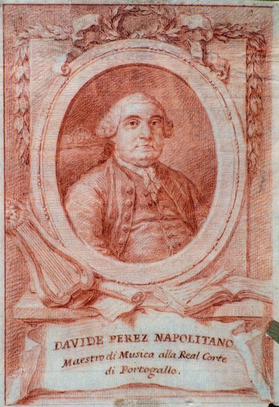 Portret włoskiego kompozytora Davide Pereza (1710-1778). autorstwa Italian School