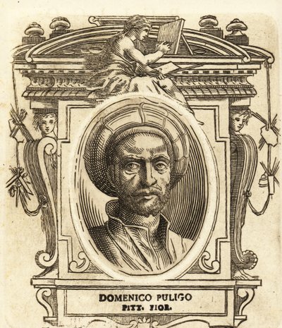Portret Domenico Puligo, włoskiego malarza renesansu, działającego we Florencji autorstwa Italian School