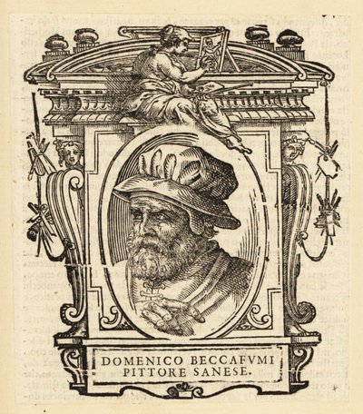 Portret Domenico di Pace Beccafumi, włoskiego renesansowego malarza manierystycznego autorstwa Italian School