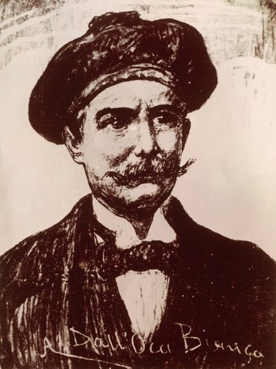 Portret Emilio Salgariego (lito) autorstwa Italian School