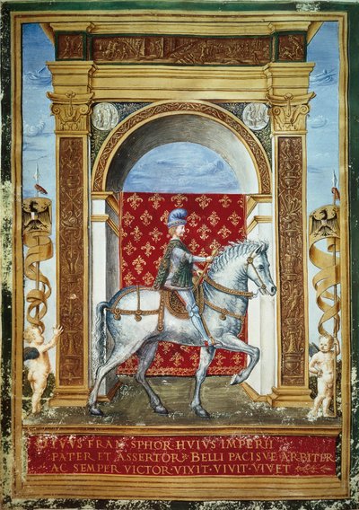 Portret Francesco Sforzy na koniu autorstwa Italian School