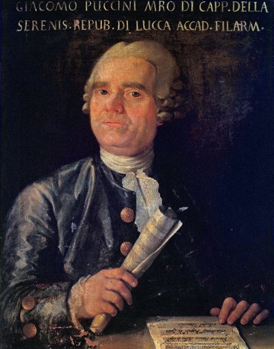 Portret Giacomo Pucciniego (1712-1781) (olej na płótnie) autorstwa Italian School