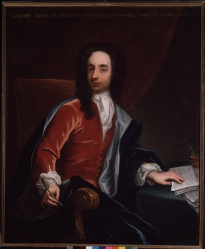 Portret Giovanniego Battisty Bononciniego (1670-1747) włoskiego barokowego kompozytora i wiolonczelisty autorstwa Italian School