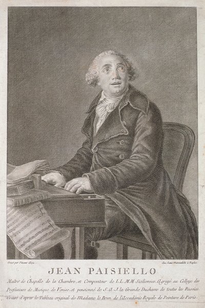 Portret Giovanniego Paisiello (1782-1840) wyryty przez Vincenta Aloja autorstwa Italian School