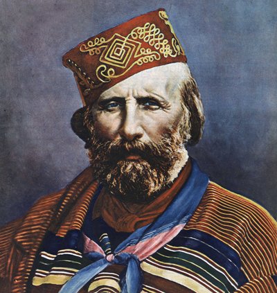 Portret Giuseppe Garibaldiego (1807-1882), włoskiego polityka. autorstwa Italian School