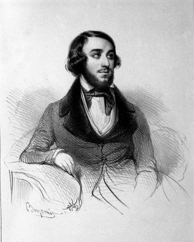 Portret włoskiego tenora Mario Candii (1810 - 1883). autorstwa Italian School
