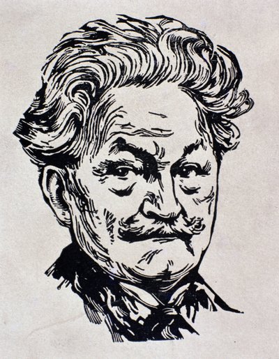Portret Leosa Janacka, ilustracja z autobiografii „Lettere e reminescenze” (litografia) autorstwa Italian School