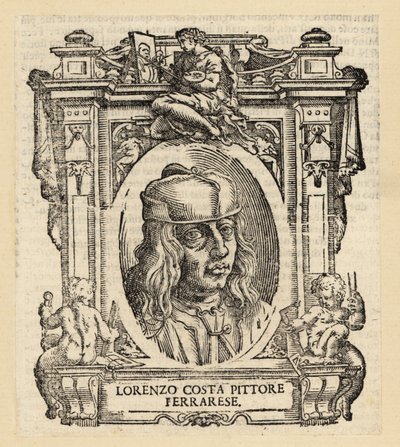 Portret Lorenzo Costy, włoskiego malarza z Ferrary renesansu autorstwa Italian School
