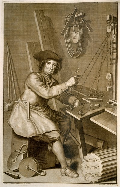 Portret Maestro Nicola Zabaglia autorstwa Italian School