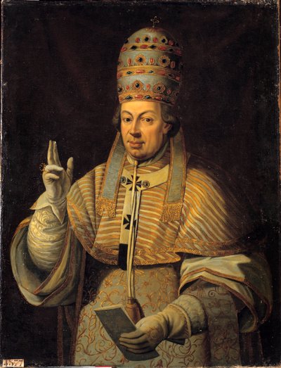 Portret papieża Piusa (Pio lub Pius) VI (1717-1799). Anonimowe malarstwo włoskie autorstwa Italian School