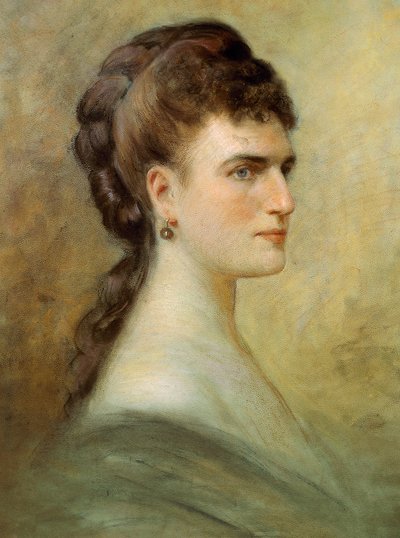 Portret Teresy Stolz (pastel na papierze) autorstwa Italian School