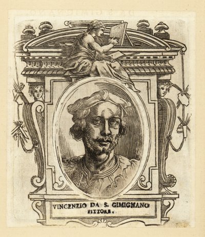 Portret Vincenzo Tamagni, włoskiego malarza renesansu autorstwa Italian School