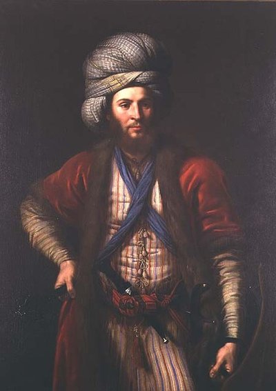 Portret węgierskiego wojownika, szkoła florencka, ok. 1650 autorstwa Italian School